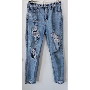 HighWaist Distressed Jeans